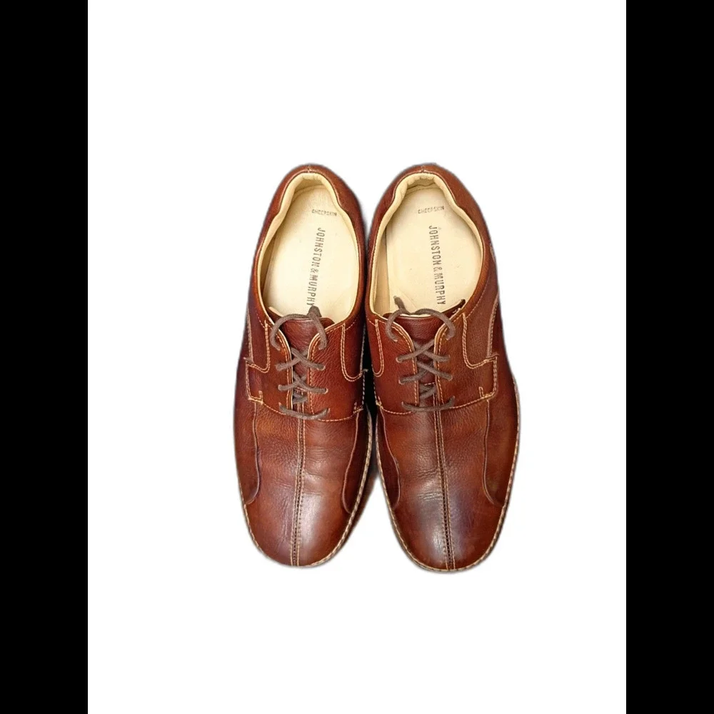 Johnston & Murphy Brown Sheepskin Leather Oxford Dress Shoes Men's 9.5M